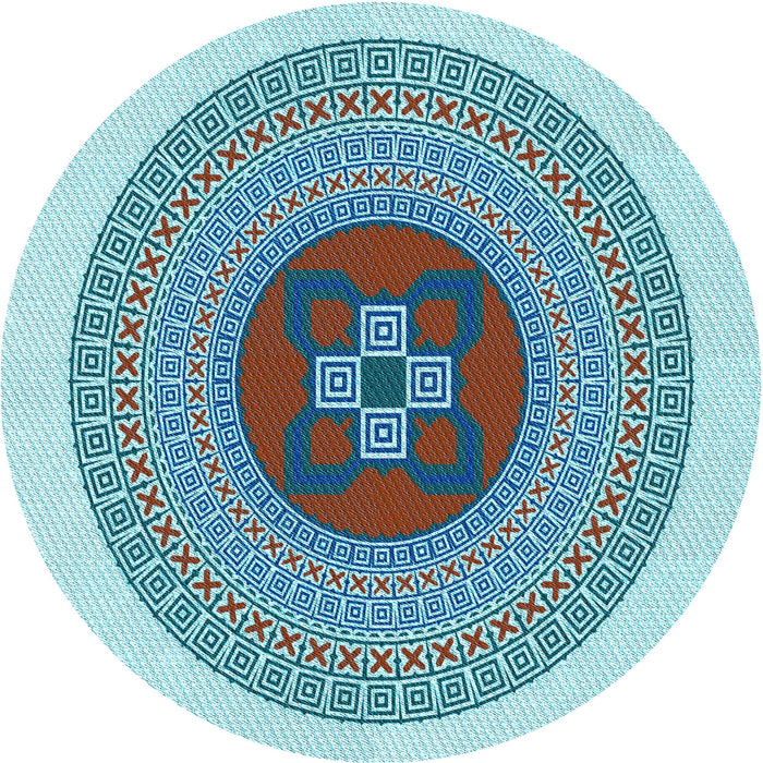 Square Machine Washable Transitional Steel Blue Rug in a Living Room, wshpat998lblu