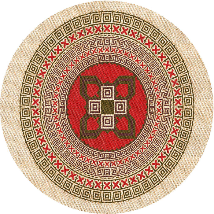 Square Patterned Golden Blonde Gold Rug, pat998org