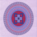 Round Patterned Dark Orchid Purple Rug, pat998pur