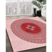 Machine Washable Transitional Red Rug in a Family Room, wshpat998rd