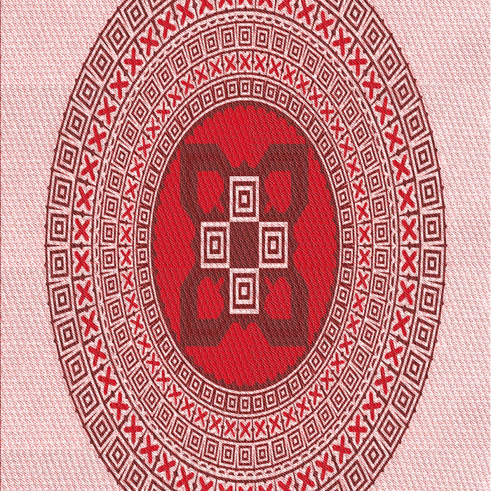Patterned Red Rug, pat998rd