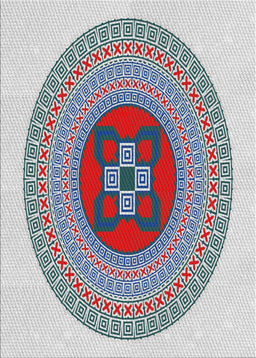 Patterned Platinum Gray Novelty Rug, pat998