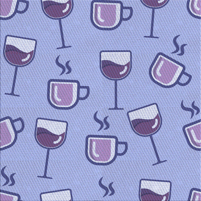 Round Machine Washable Transitional Jeans Blue Rug, wshpat999blu