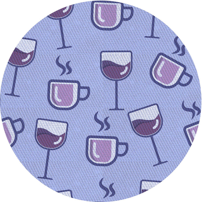 Square Machine Washable Transitional Jeans Blue Rug in a Living Room, wshpat999blu