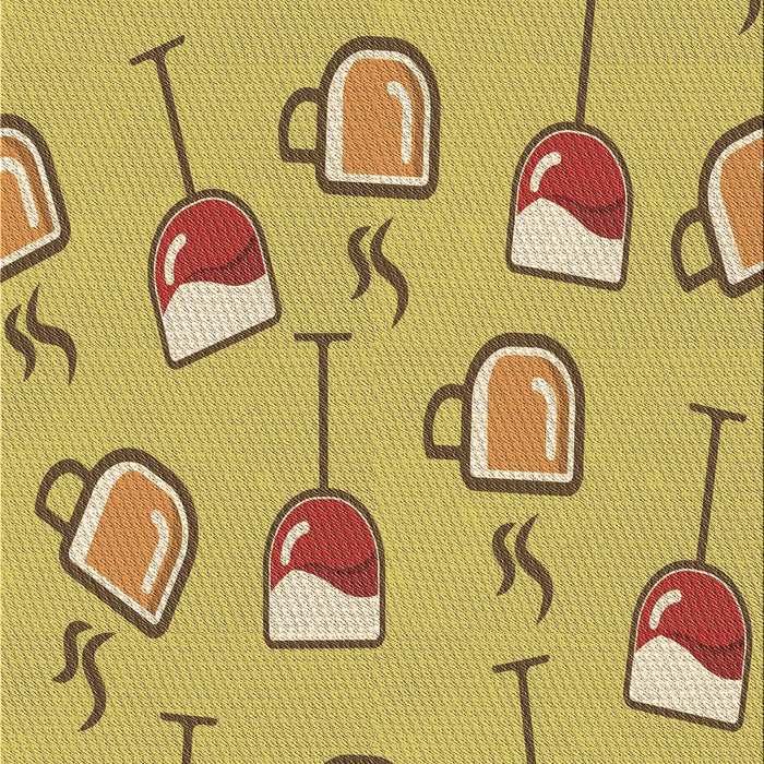 Patterned Bright Gold Yellow Rug, pat999brn