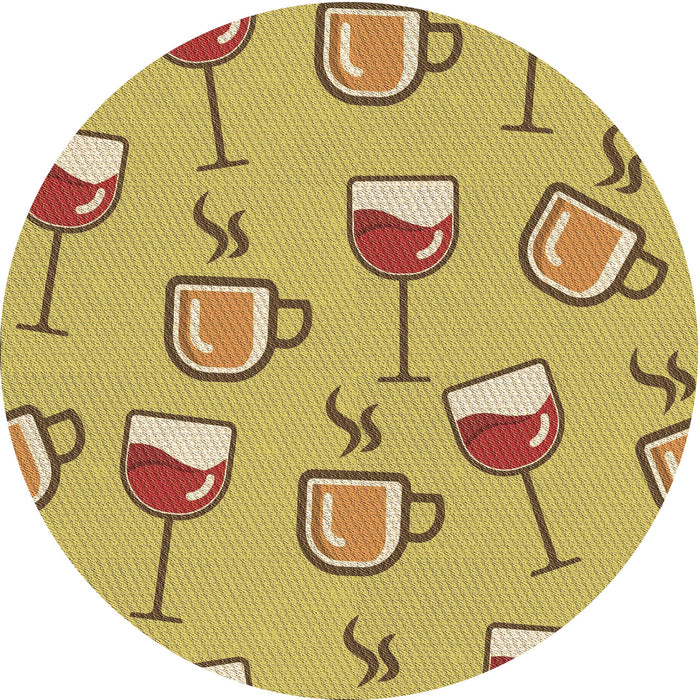 Square Machine Washable Transitional Bright Gold Yellow Rug in a Living Room, wshpat999brn