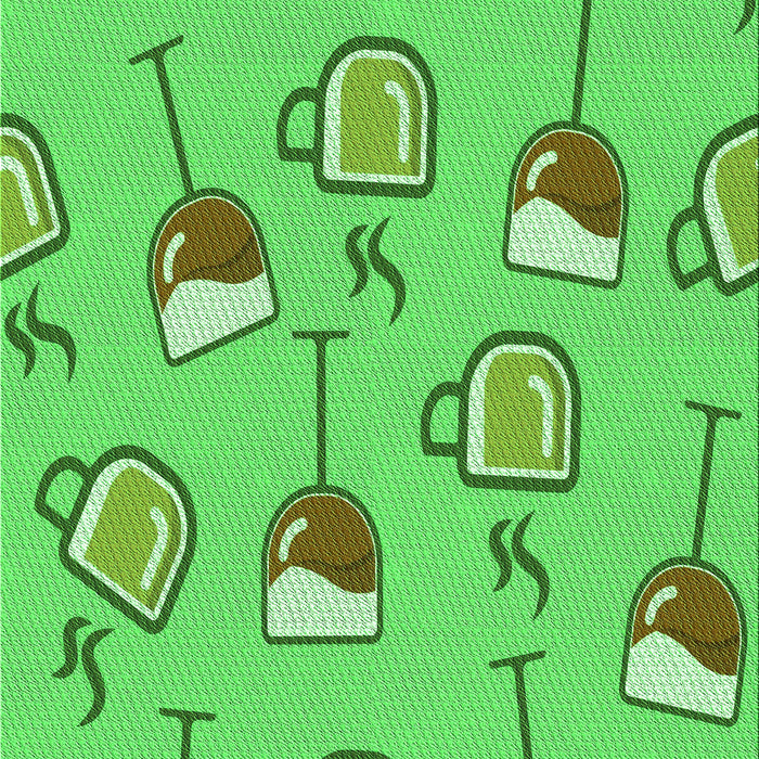 Patterned Neon Green Rug, pat999grn