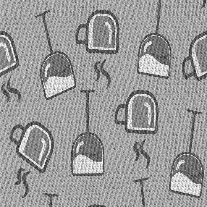 Patterned Platinum Gray Rug, pat999gry