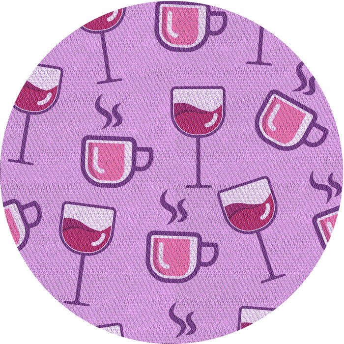 Square Machine Washable Transitional Violet Purple Rug in a Living Room, wshpat999pur