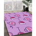 Machine Washable Transitional Violet Purple Rug in a Family Room, wshpat999pur