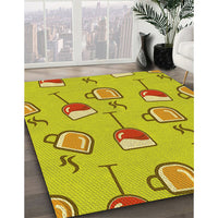 Patterned Yellow Rug, pat999yw