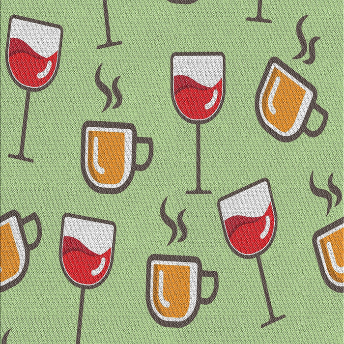 Patterned Tea Green Novelty Rug, pat999