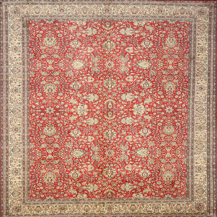 Square Traditional Brown Persian Rug, tr1001