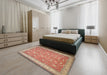 Machine Washable Traditional Brown Rug in a Bedroom, wshtr1001