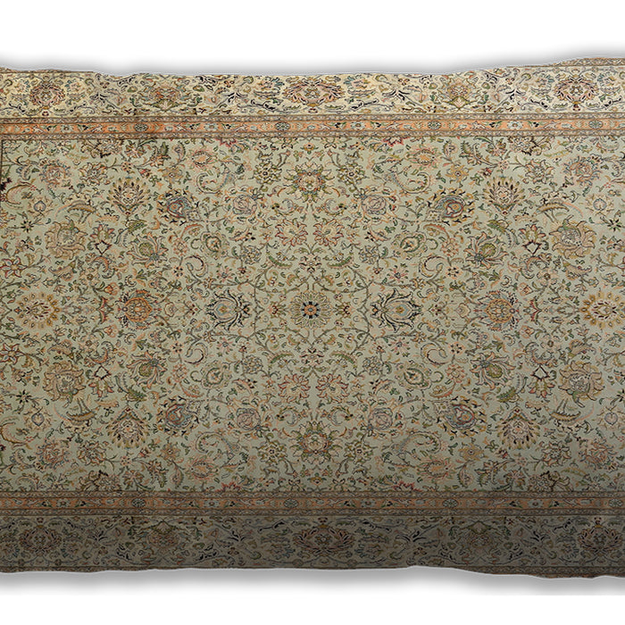 Traditional Classic Rectangular Brown Gold Lumbar Throw Pillow, 13 inch by 19 inch, lbtr1002