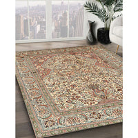 Traditional Sienna Brown Persian Rug, tr1004