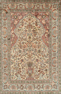 Machine Washable Traditional Sienna Brown Rug, wshtr1004