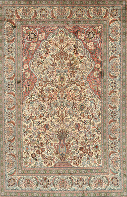 Machine Washable Traditional Sienna Brown Rug, wshtr1004