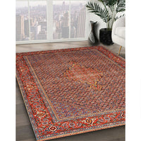 Traditional Orange Salmon Pink Persian Rug, tr1005