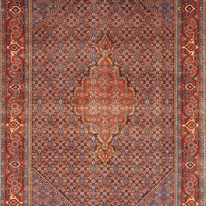 Traditional Orange Salmon Pink Persian Rug, tr1005