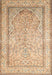 Traditional Brown Gold Persian Rug, tr1007