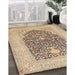 Traditional Brown Gold Persian Rug in Family Room, tr1008