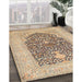 Machine Washable Traditional Brown Gold Rug in a Family Room, wshtr1008