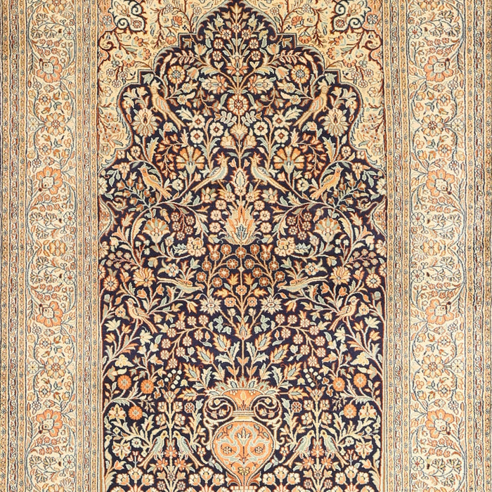Traditional Brown Gold Persian Rug, tr1008