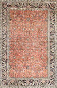 Machine Washable Traditional Sienna Brown Rug, wshtr1009