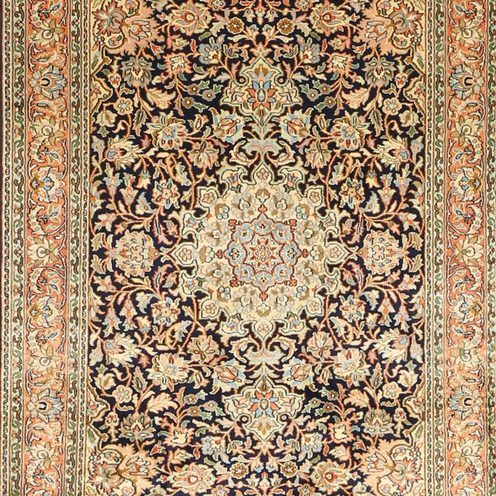 Traditional Sienna Brown Medallion Rug, tr1010