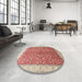 Round Machine Washable Traditional Brown Rug in a Office, wshtr1011