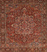 Machine Washable Traditional Tomato Red Rug, wshtr1013