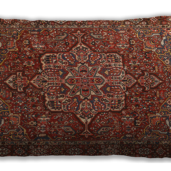 Traditional Classic Rectangular Tomato Red Lumbar Throw Pillow, 13 inch by 19 inch, lbtr1013