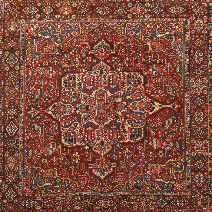 Square Traditional Red Persian Rug, tr1013