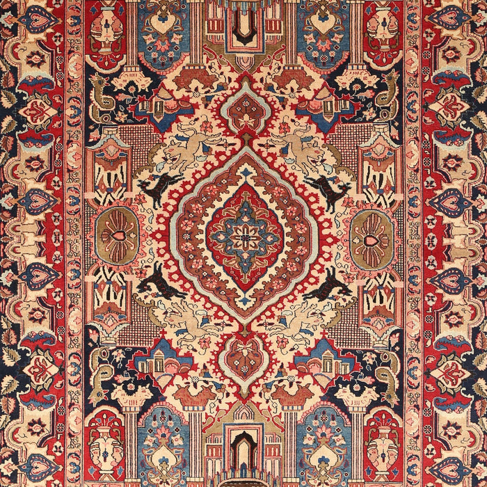 Traditional Saffron Red Persian Rug, tr1014