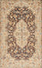 Traditional Brown Gold Medallion Rug, tr1015