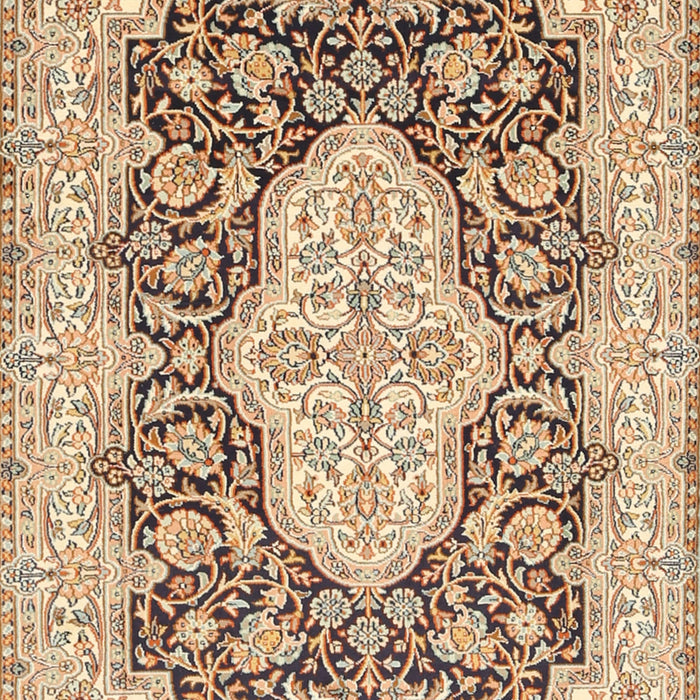 Traditional Brown Gold Medallion Rug, tr1015