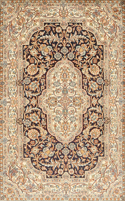 Machine Washable Traditional Brown Gold Rug, wshtr1015
