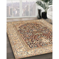 Traditional Sienna Brown Persian Rug, tr1016