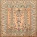 Square Traditional Light Brown Persian Rug, tr1017