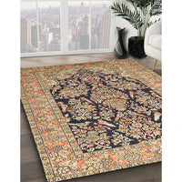 Traditional Dark Sienna Brown Persian Rug, tr1018