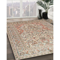 Traditional Dark Gold Brown Persian Rug, tr1019