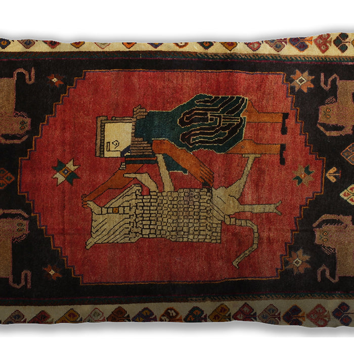 Traditional Classic Rectangular Saffron Red Lumbar Throw Pillow, 13 inch by 19 inch, lbtr101