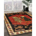 Machine Washable Traditional Saffron Red Rug in a Family Room, wshtr101