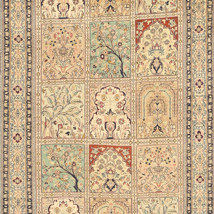 Traditional Brown Gold Persian Rug, tr1020