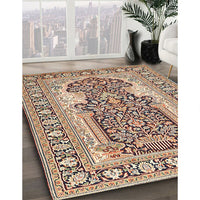 Traditional Chestnut Brown Persian Rug, tr1021