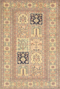 Machine Washable Traditional Copper Brown Rug, wshtr1024