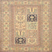 Square Traditional Copper Brown Persian Rug, tr1024