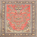 Square Traditional Brown Persian Rug, tr1025