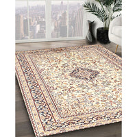 Traditional Orange Salmon Pink Medallion Rug, tr1026